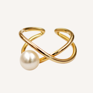 Cross Pearl Ring