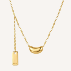 Gold Bean Pendant Necklace