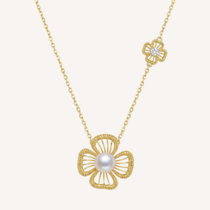 Pearl Petal Filigree Necklace